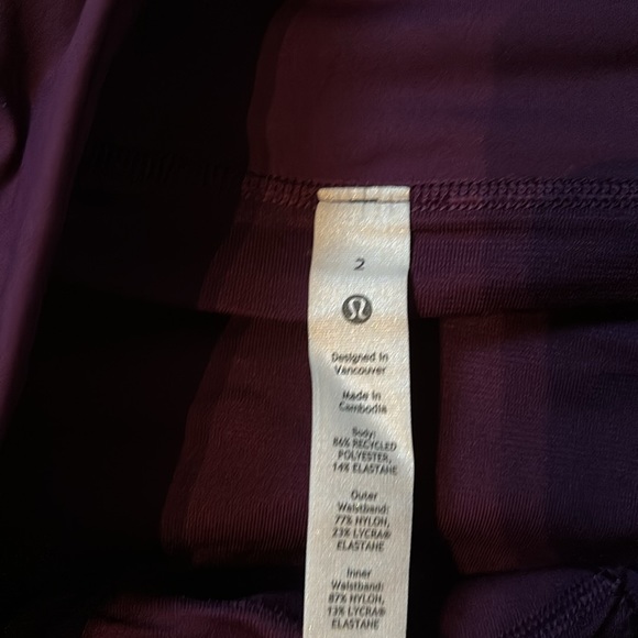 LULULEMON SPEED UP HR SHORTS 4β DRAMATIC MAGENTA (DMMG) SZ 2 NWT - Picture 4 of 7
